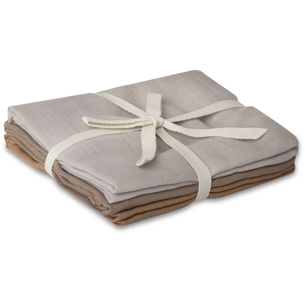 That's Mine Muslin cloths 3-pack - Beige, brow, golden mist - 100% Organic cotton Buy Amning & pusletid||Pusle||Favoritter||personale||Basics til de smĂĽ here.
