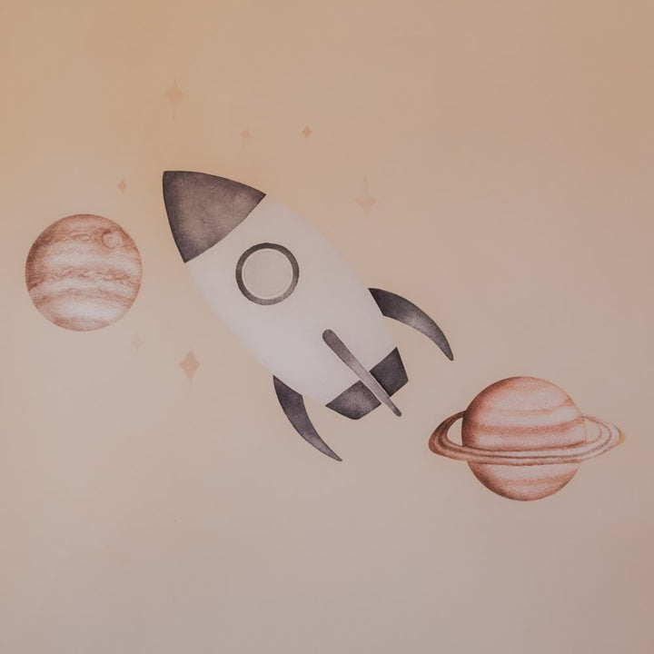 That's Mine Wallsticker raket - Multi - 100% Textile foil Buy Bolig & udstyr||Børneværelset||Wallstickers||Alle||personale||alt minus sløjfe||NOOS||Wallstickers - rummet||mette-sale here.