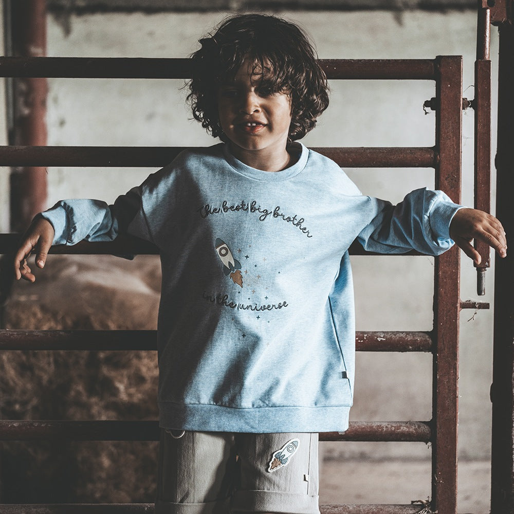 Finley big brother sweatshirt - Light blue melange