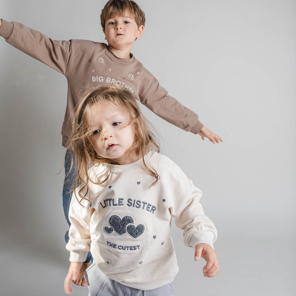 Finley storebror sweatshirt - Fossil from That's Mine | Shop now