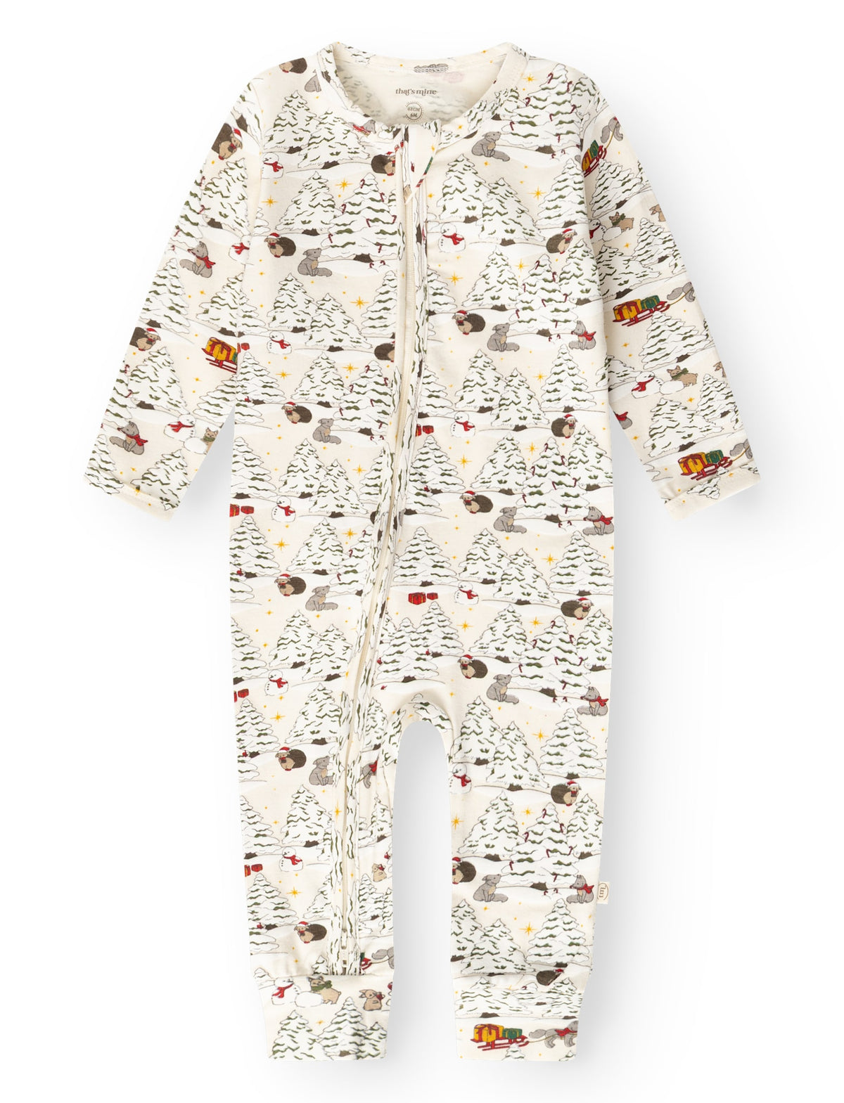 That's Mine Elliotte onesie - Merry little forest - 48% Bomuld (Økologisk), 47% Modal, 5% Elastan Buy Overdele||Onesies||Nattøj||personale||Baby essentials||Jersey||AW26||All here.