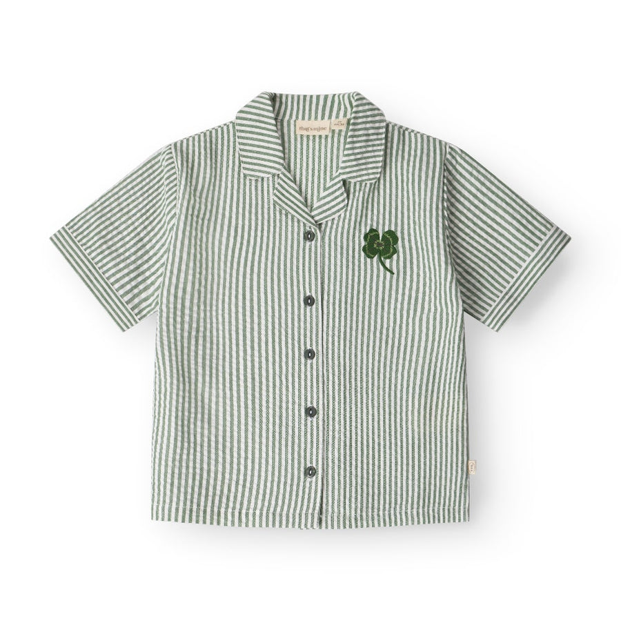 That's Mine Ino skjorte - Green stripe - 100% Organic cotton Buy Overdele||Skjorter||personale here.