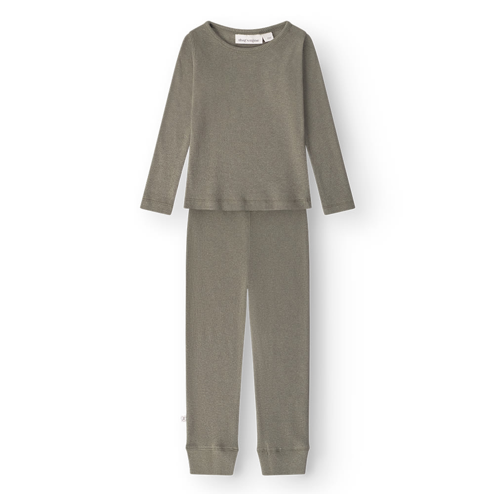 That's Mine Christer nattøj - Green melange - 95% Organic cotton / 5% Elastane Buy Nattøj||personale here.