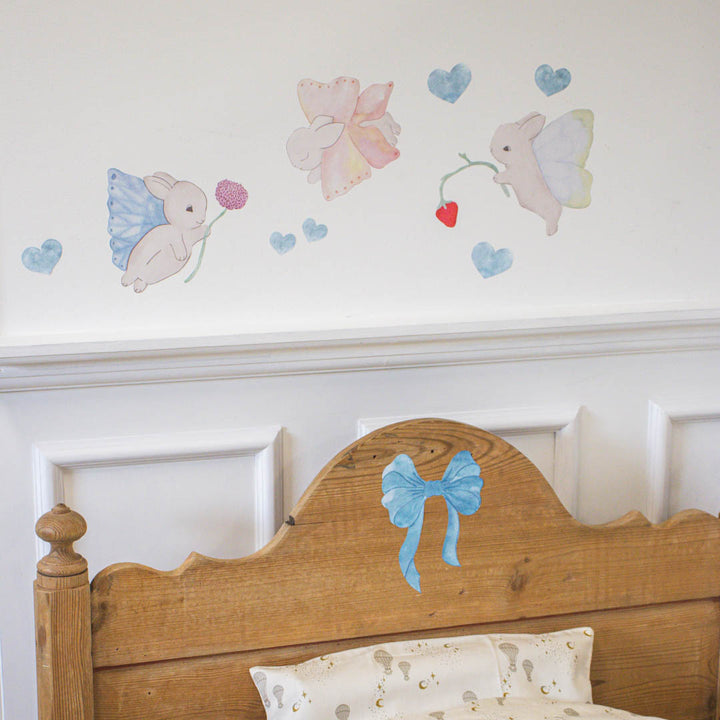 Wallsticker Fairy bunnies 3-pack - Beige