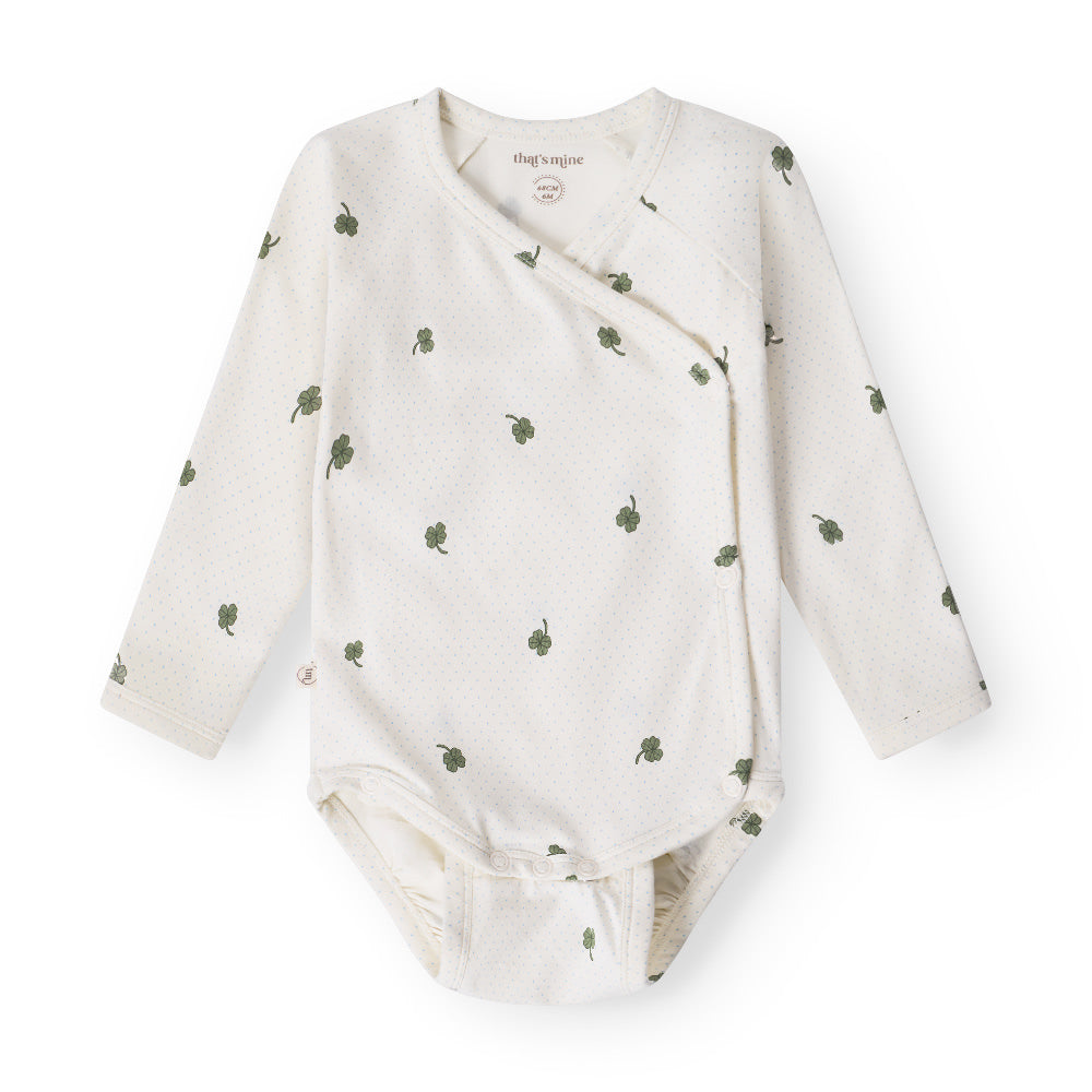 That's Mine Elimar slå-om bodystocking - Specks of luck - 48% Organic cotton / 47% Modal / 5% Elastane Buy Bodystockings||Undertøj||personale||Basics here.