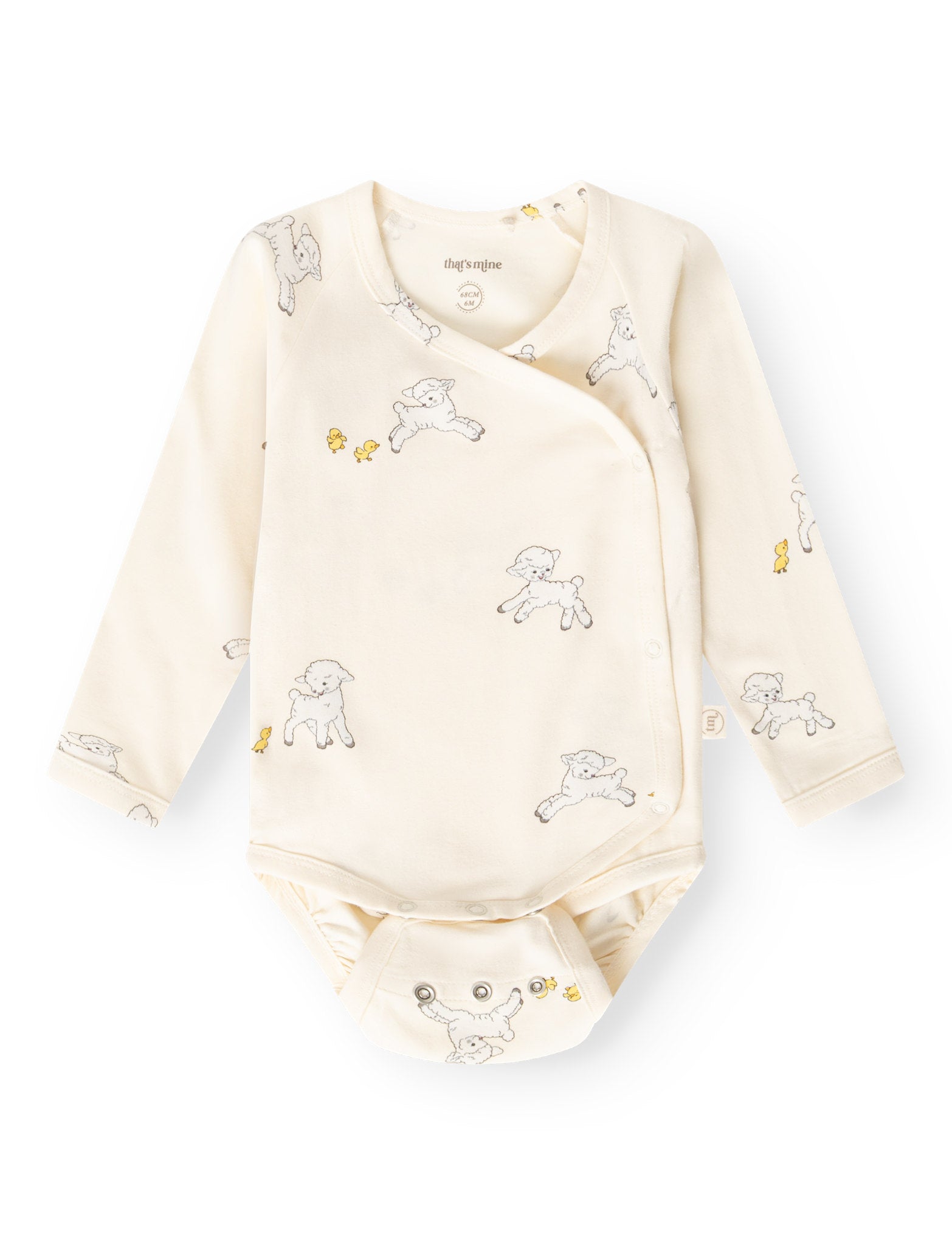 That's Mine Elimar slå-om bodystocking - Tiny friends - 48% Bomuld (Økologisk), 47% Modal, 5% Elastan Buy Bodystockings||Undertøj||personale||Baby essentials||Jersey||Jersey||AW26||All here.