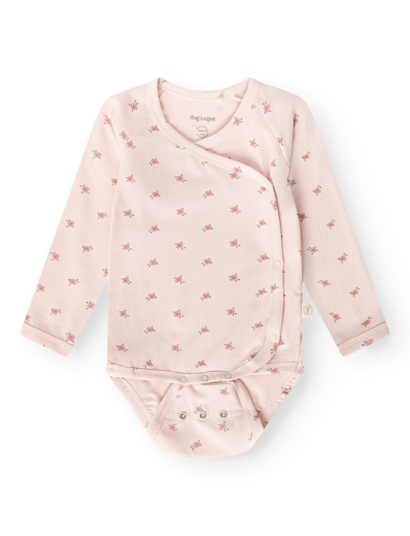 That's Mine Elimar slå-om bodystocking - Tiny roses - 48% Bomuld (Økologisk), 47% Modal, 5% Elastan Buy Bodystockings||Undertøj||personale||Baby essentials||Jersey||Jersey||AW26||All here.