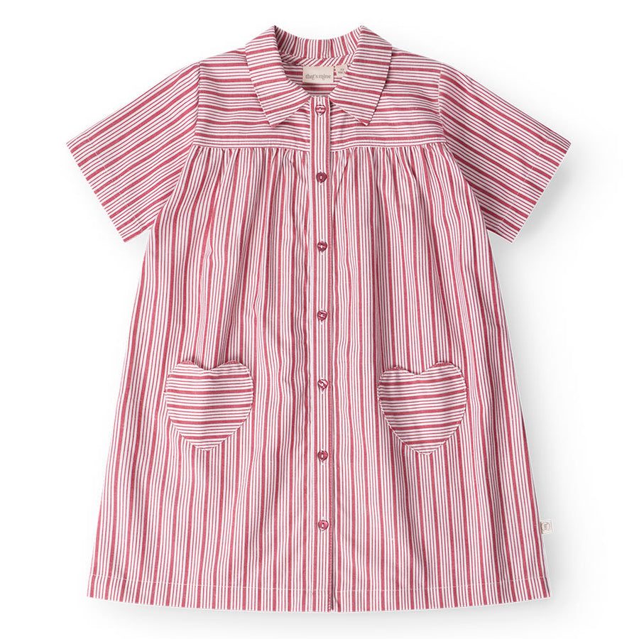 That's Mine Hea kjole - Classic red - 100% Organic cotton Buy Kjoler||Kjoler & nederdele||personale||Forår 2026 here.