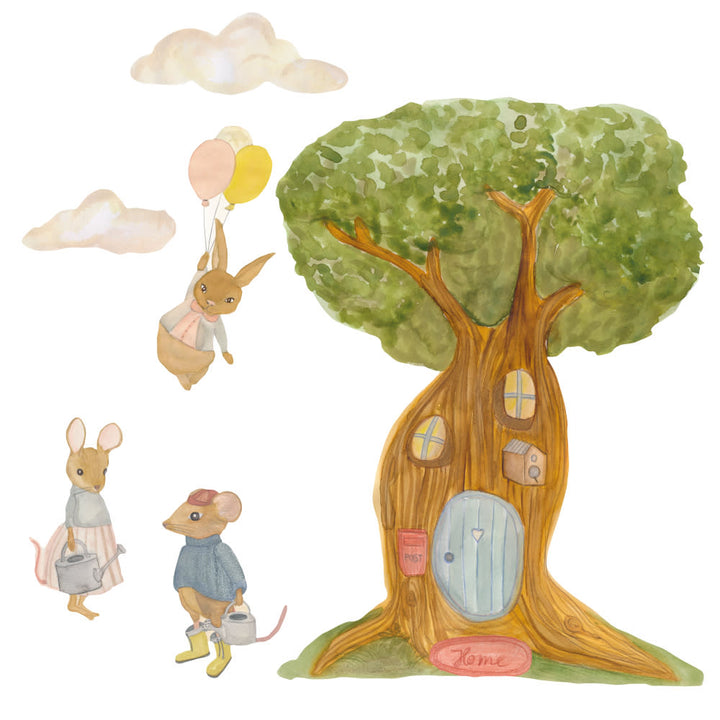 That's Mine Wallsticker the secret treehouse - Multi - 100% Textile foil Buy Bolig & udstyr||Børneværelset||Wallstickers||personale||NOOS here.