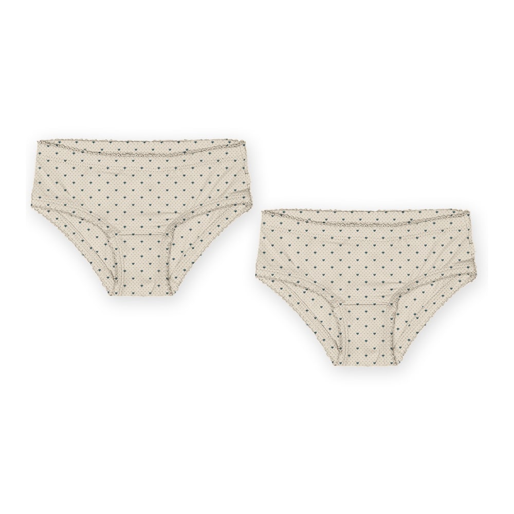 That's Mine Evy panties 2-pack - Lots of love sky - 48% Organic cotton, 47% Modal, 5% Elastan Buy Tøj||Undertøj||Undertøj||Alle||Favoritter||personale||AW24 - sneak peek||AW24 here.